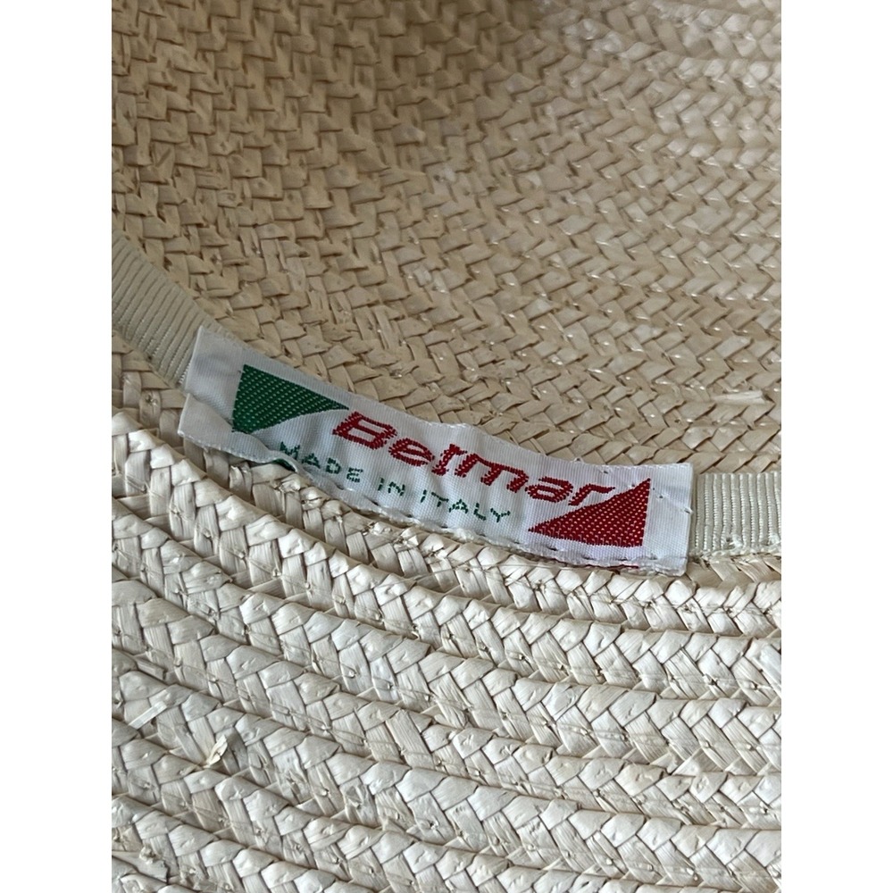 Betmar Classic‎ Brim Straw Hat With Flower Made In Italy - Picture 8 of 10